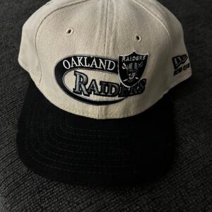 New Era Cream and Black Raiders Cap